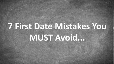 7 First Date Tips For Men Avoid These 7 Common Mistakes Youtube