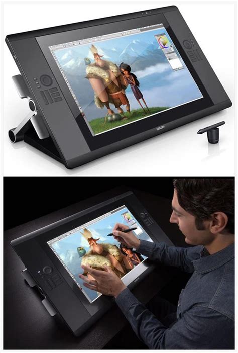 Wacom Cintiq 24hd Touch Unveiled Drawing Screen With Gestures Controls