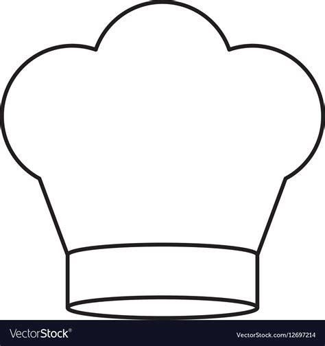 Contour Of Chefs Hat In Crown Shape Royalty Free Vector