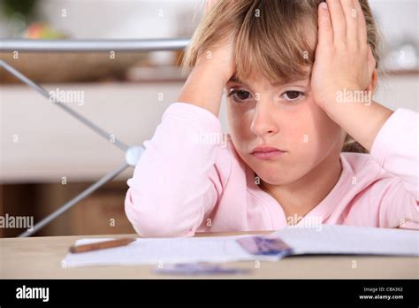A Frustrated Young Girl Stock Photo Alamy