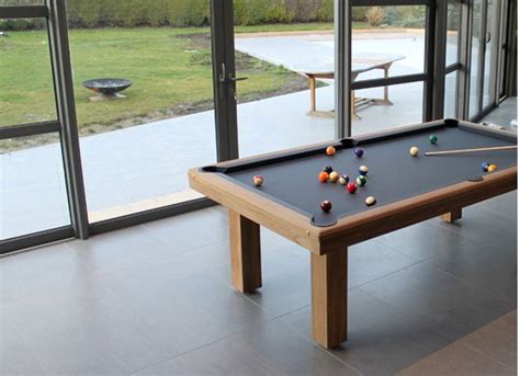A pool table with slate core instead of pure slate will be sturdier than a wood surface but not nearly as sturdy and reliable as a pure slate one. Billard Toulet Outdoor Teck Pool Table - 6 ft, 7 ft, 8 ft