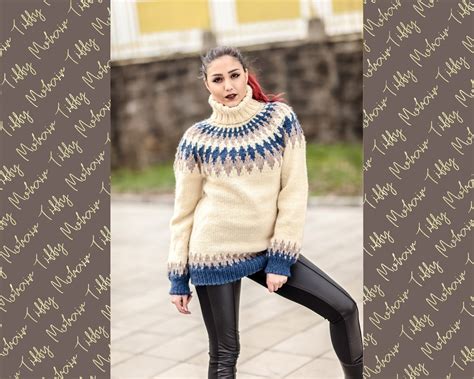Lopi Wool Sweater, Icelandic Sweater, Hand Knitted Sweater, Men Wool Sweater, Norwegian Sweater ...