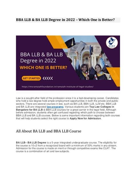 Bba Llb And Ba Llb Degree In 2022 Which One Is Betterpdf