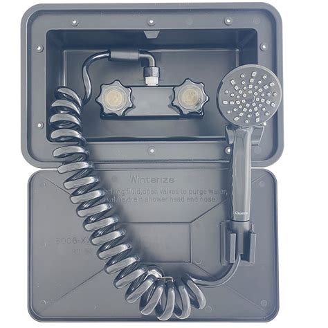 Buy Awelife Rv Outdoor Shower Exterior Shower Box Kit Coiled Hose For