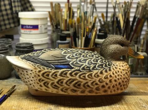 Mark Daisey Mallard Hen Hunting Decoy Bird Carving Duck Decoys