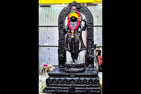 Ram Temple First Look Of Ram Lalla Idol Inside Ayodhya Temple Revealed Telegraph India