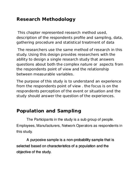 Methodology Sample In Research - Organizing Your Social Sciences Research Paper: 6. The Methodology