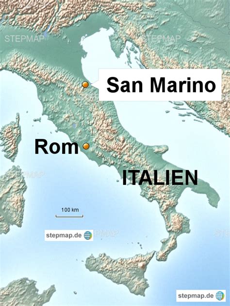 StepMap - San Marino - Landkarte für Deutschland