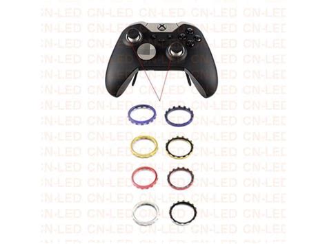 Custom Design Chrome Red Thumbstick Accent Rings Circle For Xbox One