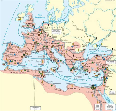 Diercke Weltatlas Kartenansicht Trade And Economy In The Roman