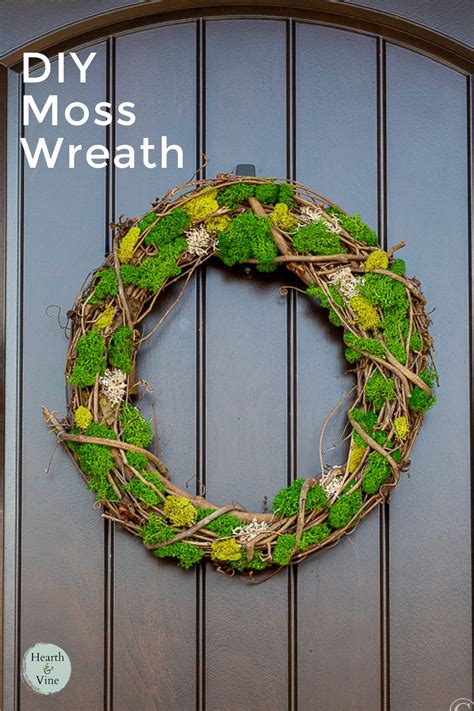 Diy Moss Wreath For Spring Hearth And Vine