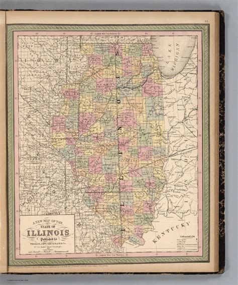 A New Map Of The State Of Illinois Published By Thomas Cowperthwait