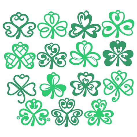 Shamrock Outlines Cuttable Designs Apex Designs And Fonts