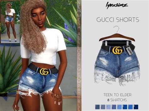 Sims 4 Cc Custom Content Clothing Gucci Shorts Sims4cc S4cc