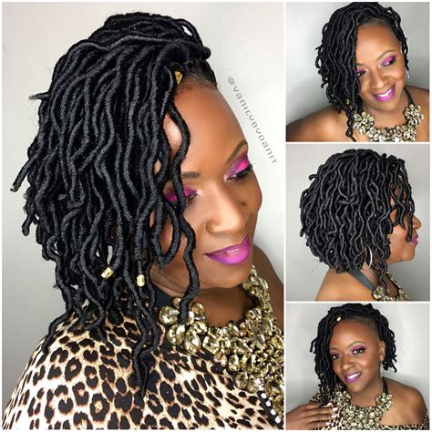 Crochet Faux Locs Bob Cut Using 4 Packs Of Balky Wavy Locs And Shaved