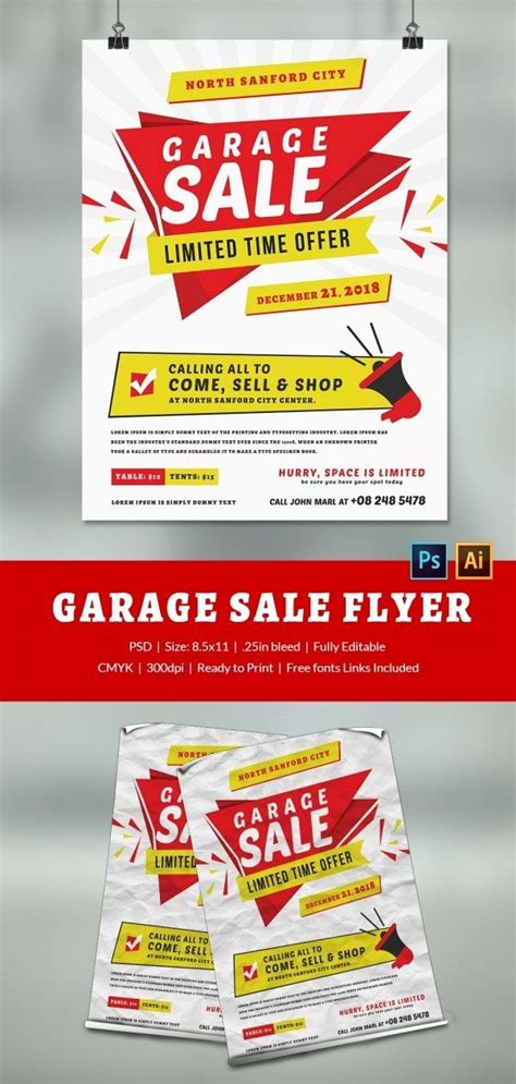 Free Printable Yard Sale Flyer Template