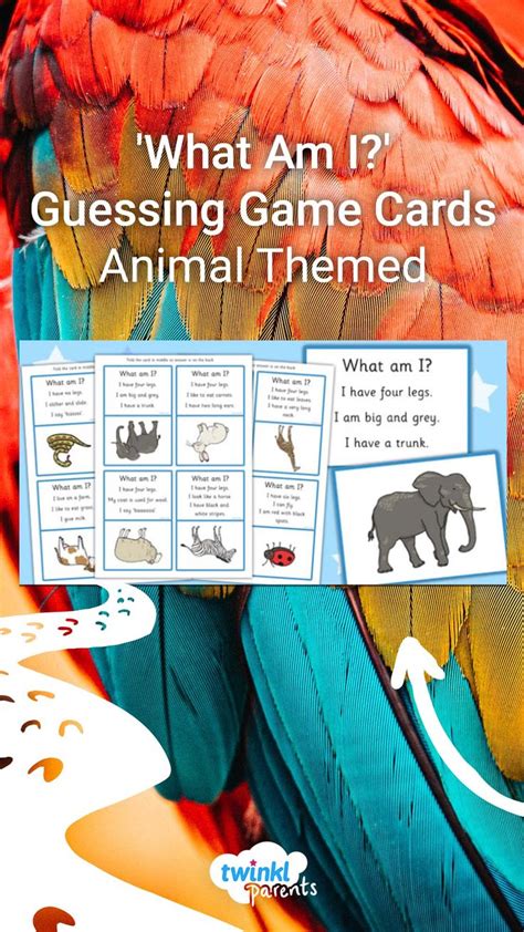 What Am I Guessing Game Cards Card Games Guessing Games Kids