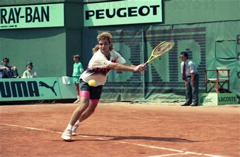 Andre Agassi During The 1990 French Open André Crudo Photo12