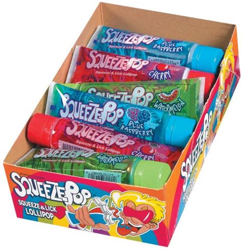 Hubba Bubba Squeeze Pop Assorted 4 Oz Sweet Lollipops Pack Of 18