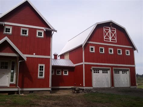 Farm house barn farmhouse rural nature landscape countryside building. Red Barn Farm House - Eclectic - Exterior - Seattle