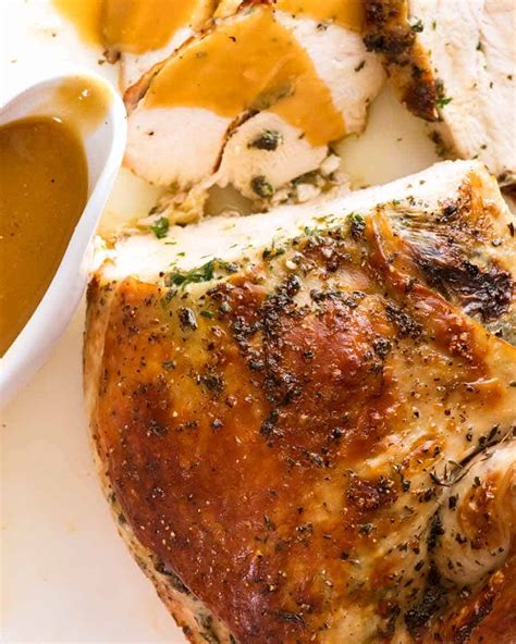 Garlic Herb Butter Slow Cooker Turkey Breast Recipetin Eats