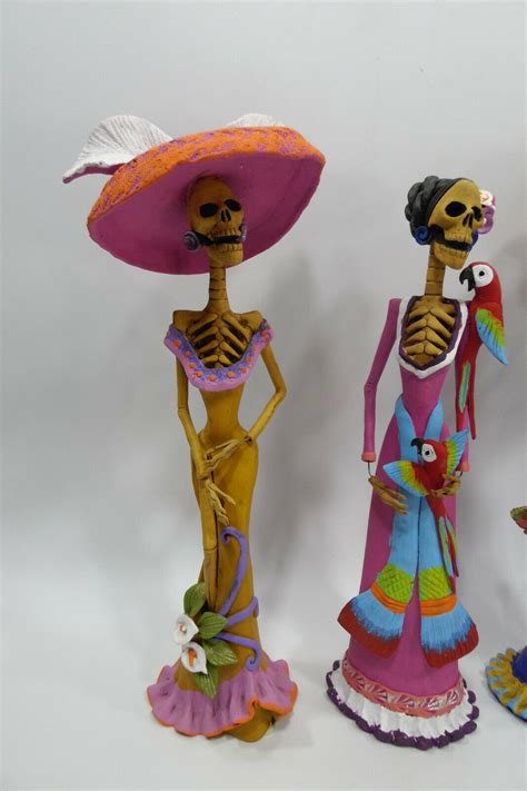 Set Of 4 Catrinas Mexican Day Of The Dead Handmade Wholesale Etsy