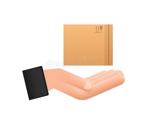 Carton Parcel Box In Hands Shipping Delivery Symbol T Box Icon