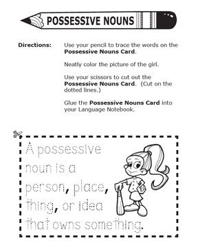 Possessive nouns 1st grade draft. Possessive Noun Activities-1st Grade Grammar Practice ...