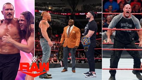 WWE Monday Night Raw Th August Highlights Brock Lesnar Vs Roman Reigns Goldberg
