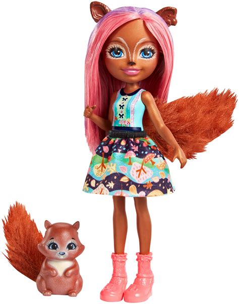 Enchantimals 6 Inch Fashion Doll Set Sancha With Squirrel Shoppies