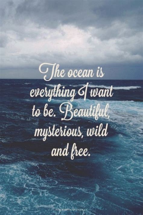 Waves of change quote, ocean nautical photo print, coastal ocean art, aquamarine ocean print, inspirational saying quote, unframed. The ocean is everything I want to be. Beautiful, mysterious, wild, and free | Ocean quotes ...