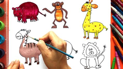 How To Draw Wild Animals How To Draw And Paint With Water Color