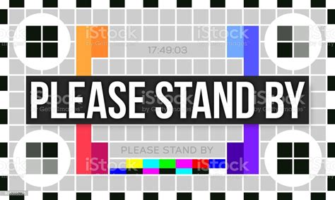 Please Stand By Stock Illustration - Download Image Now - iStock