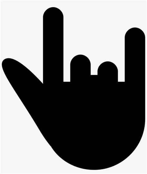 Rock N Roll Gesture Hand Silhouette Comments Rock N Roll Hand