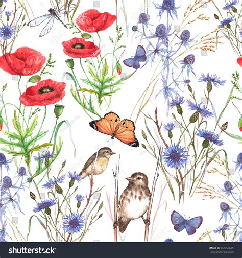 Download free books in pdf format. Handdrawn Watercolor Floral Seamless Pattern Summer Stock ...