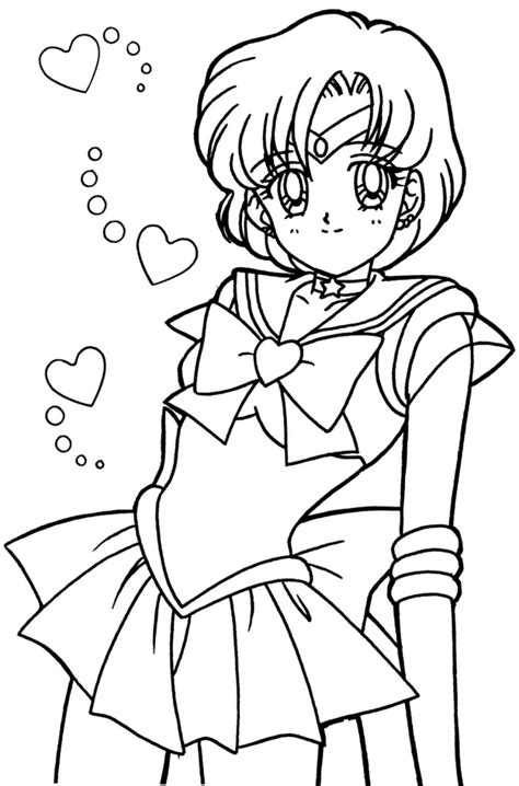 Sailor Mercury Coloring Book Xeelha