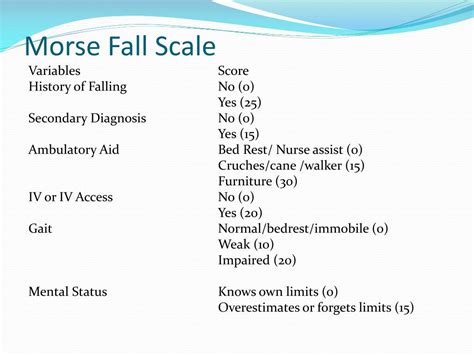 Morse Fall Scale Powerpoint