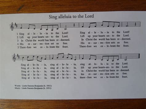 Hymn Sing Alleluia To The Lord Flute Music Sing To The Lord Singing