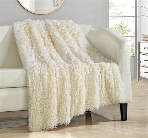 Chic Home Elana Ultra Plush Shaggy Faux Fur Micromink Throw Blanket