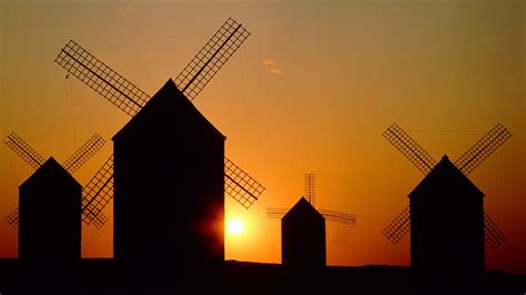 Sunset Spain Windmills Wallpapers Hd Desktop And Mobile Backgrounds
