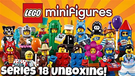Lego Collectable Minifigure Series 18 Unboxing Review 18 Party Bags Youtube