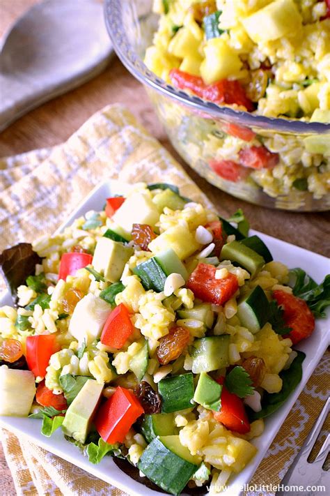 Tropical Rice Salad With Pineapple Hello Little Home