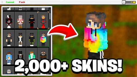 The Best Skin Pack For 1 17 2 000 Skins Minecraft Bedrock Youtube