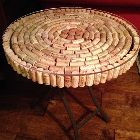 Diy Cork Table With Champagne Corks