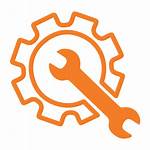 Integration Vertical Icon Engineering Orange Process Innovative