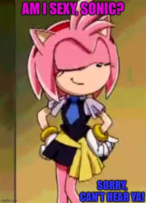 image tagged in flirty amy sonic the hedgehog amy rose imgflip