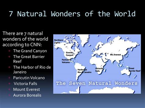 Ppt 7 Natural Wonders Of The World Powerpoint Presentation Free