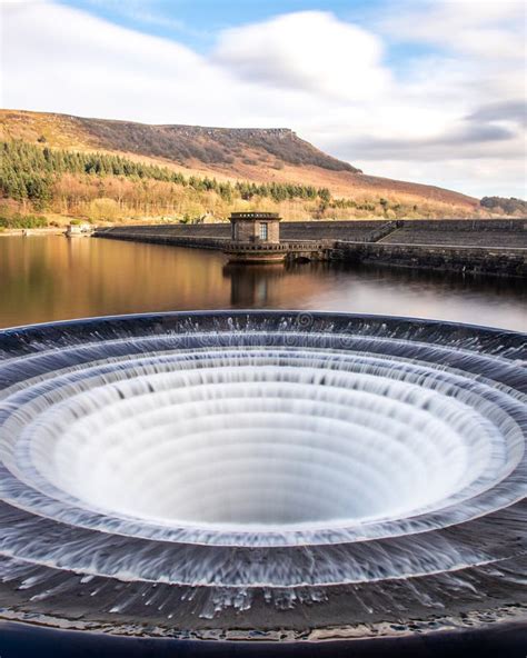 Ladybower Reservoir Bellmouth Overflow Plug Hole And Draw Off Tower