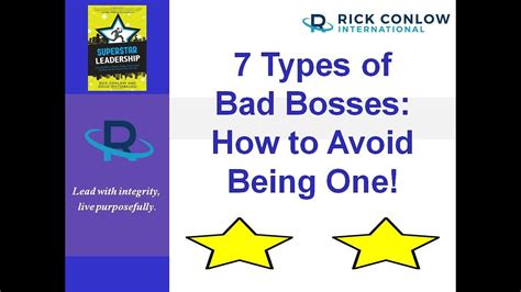 7 Types Of Bad Bosses Management Training Youtube