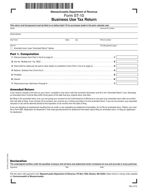 Form St 10 Fill Out Sign Online And Download Printable Pdf